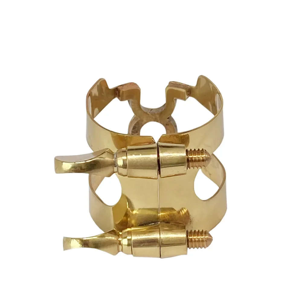 

Pure Copper Gold Plated Mouthpiece Ligature Set for Alto Tenor Soprano Sax Woodwind Instrument Replacement Parts