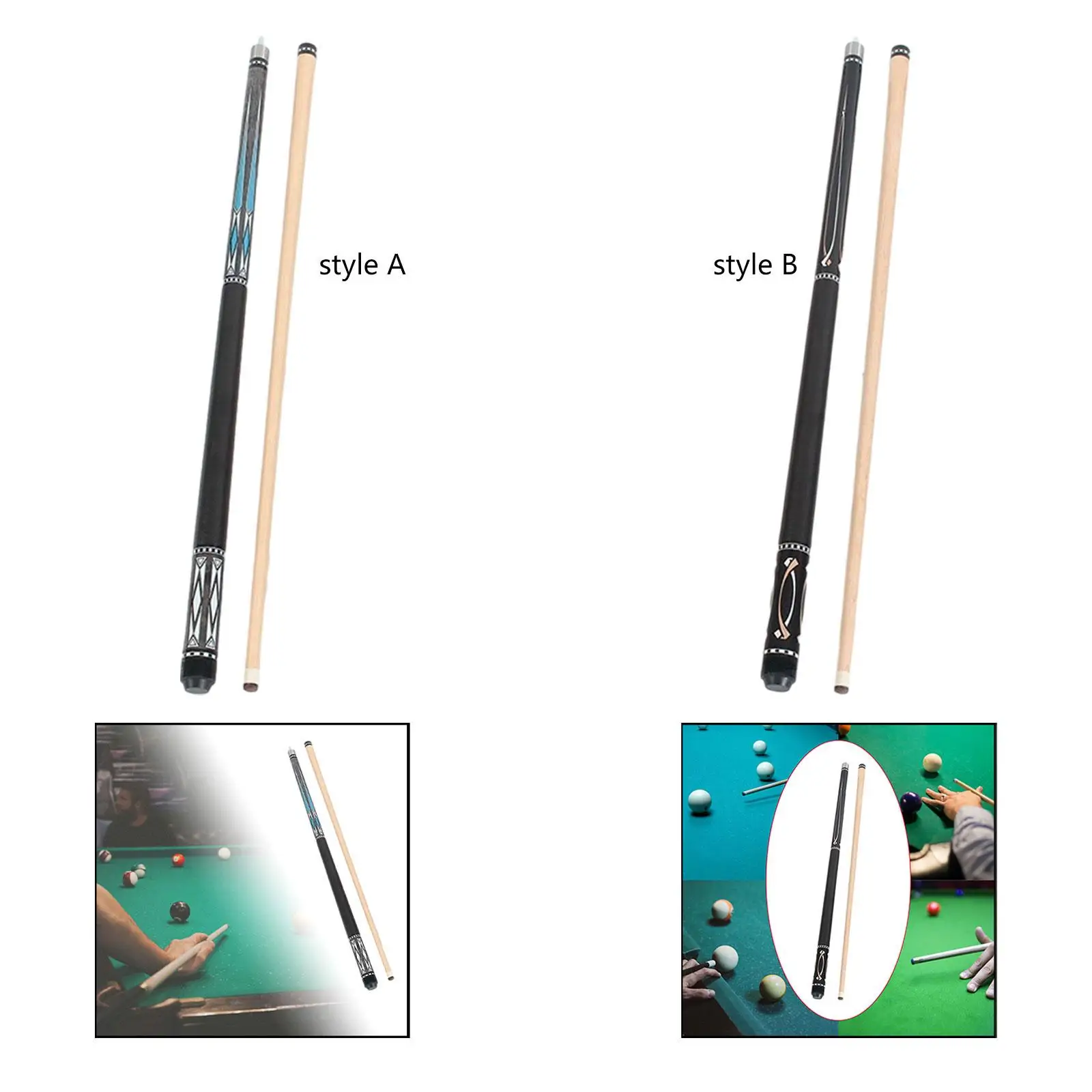 

Billiard Cue Stick 145cm Length Premium Maple Pool Cue for Fancy Nine Ball Middle Eight Billiards Game