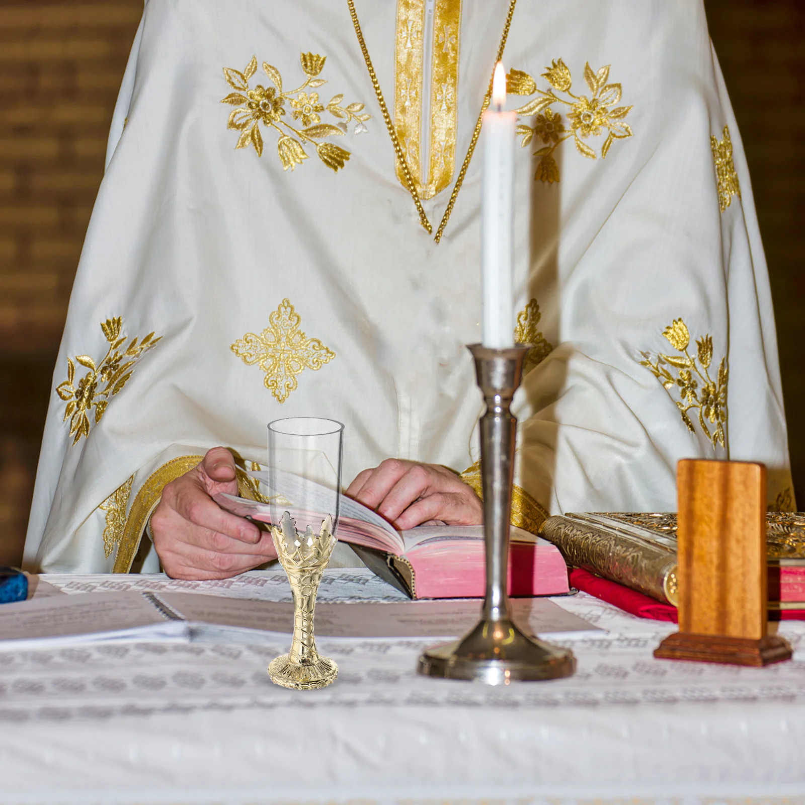 

6Pcs Church Decoration Wine Chalice Elegant Plastic Communion Goblets Vintage Gothic Drinking Cups Ritual Party Cups