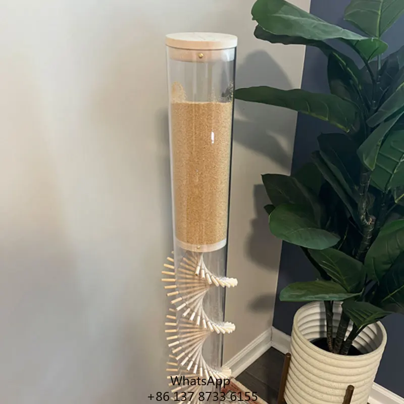 

Crystal Soul 60s Ultra Long Rain Sound Rain Stick Hot Sell DNA Rain Stick Crystal Heal Musical Instrument New Design Wooden Base