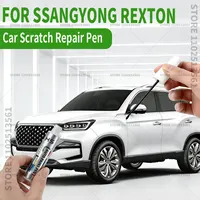 Bolígrafo de reparación de pintura para coche, accesorios de reparación de arañazos de pintura KGM SsangYong Rexton, azul, plateado fino, blanco, negro espacial, grafito