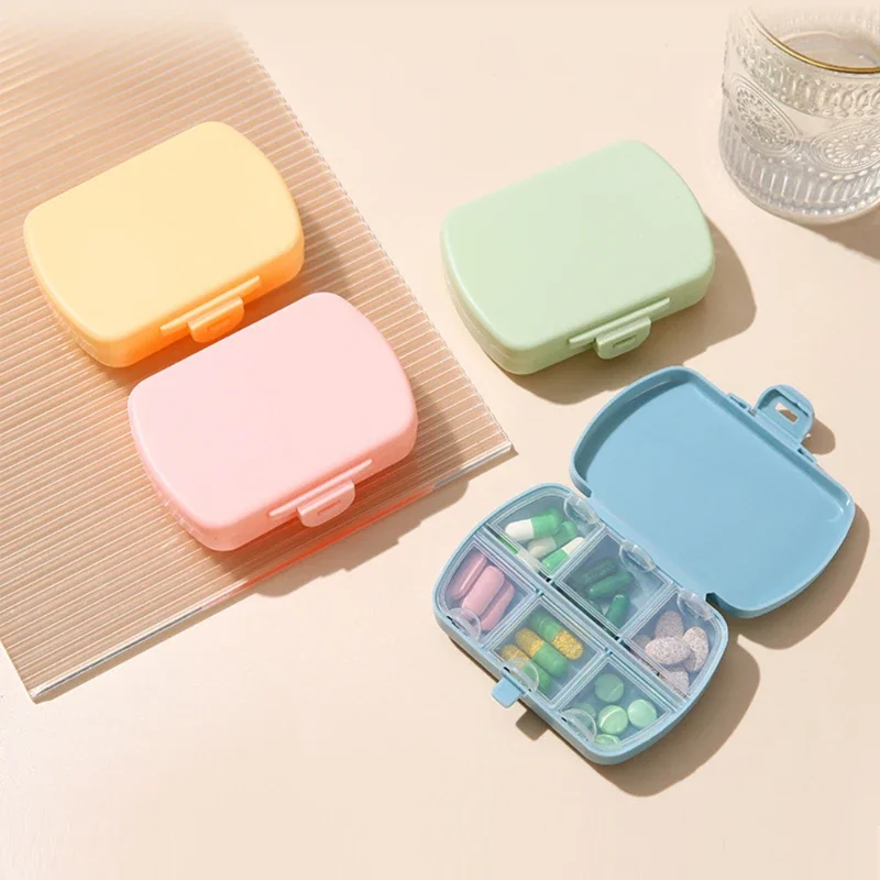 

6 Compartment Pill Box Moisture Proof Pill Case Travel Pill Organizer for Pocket Purse Daily Portable Vitamin 7 Day Pillboxex