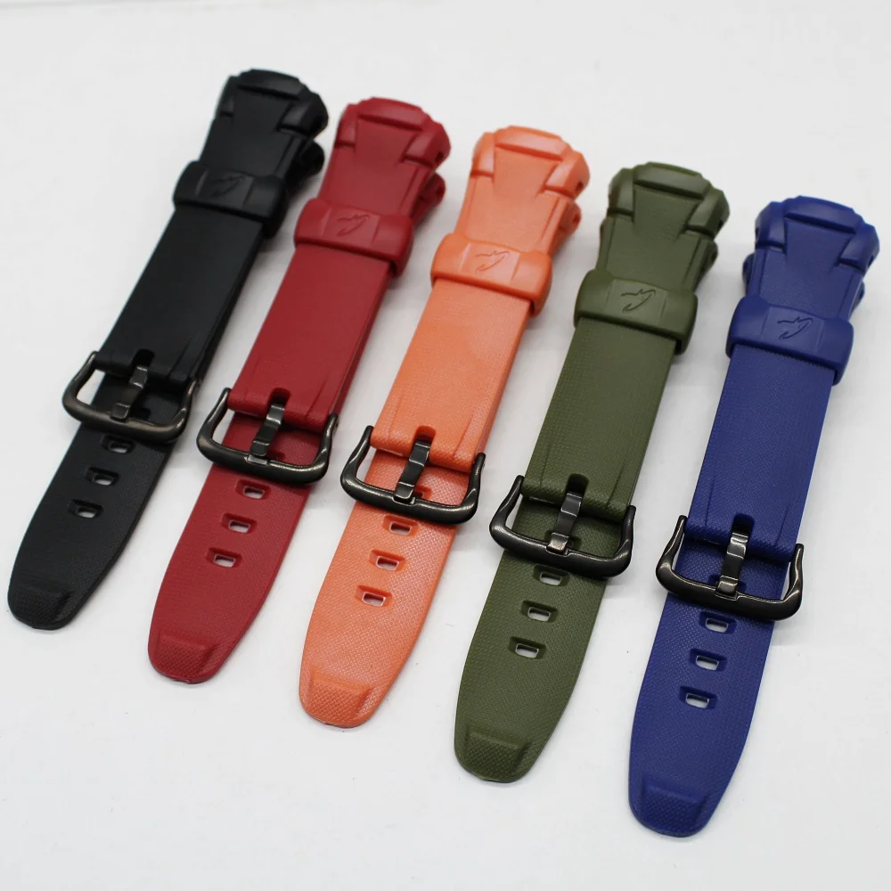 MTG-900 / 910 / 930 / 940 / 9300 용 GW-M500 / 510 / 520 / 530 용 시계 스트랩 소프트 수지 시계 밴드 핀 버클 손목 밴드 waterp