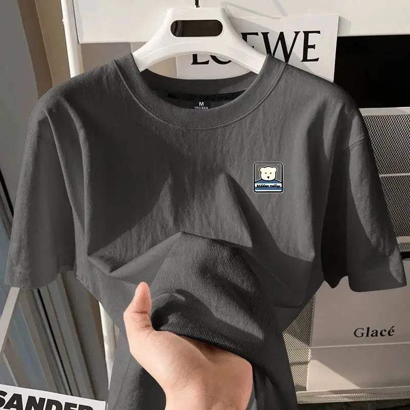 

ex Свободная футболка из чистого хлопка ort Sve, летняя модная солнцезащитная одежда, универсальный повседневный топ