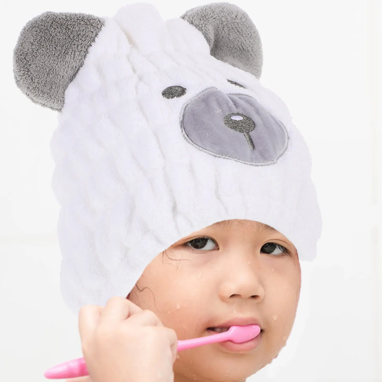Hat Hats for Kids Visor Shower Cap Hair Wrap Towel Girls Dry Children's Quick-drying