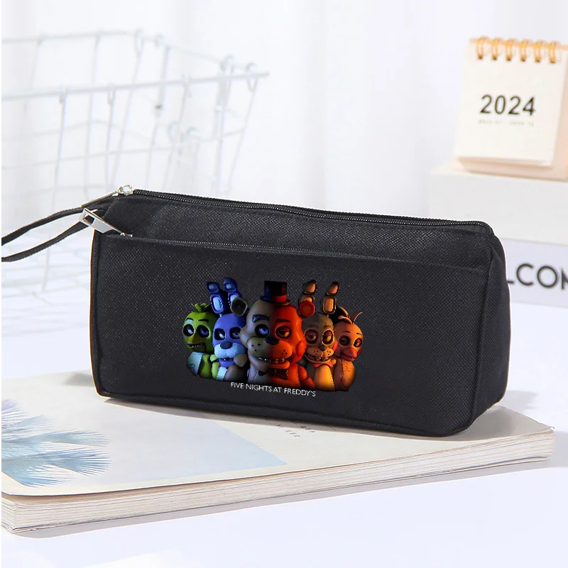 Fnafs حقيبة أقلام رصاص لوازم الطلاب خمس ليال فريدي القرطاسية كيس التخزين الأولاد بسيطة باردة أكياس القلم العودة إلى المدرسة الهدايا