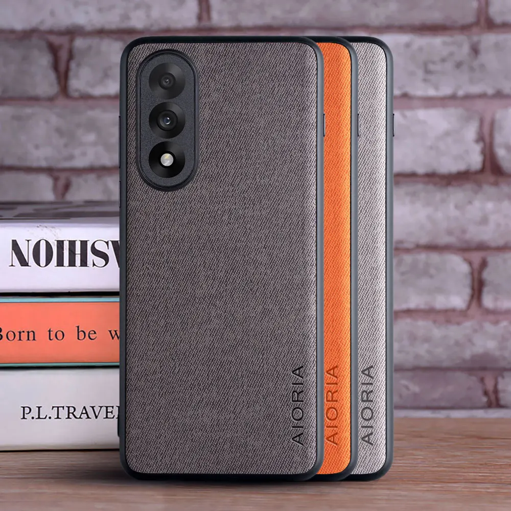 Luxuriöse Textil-Ledertasche für Oneplus Nord CE 5, Nord 5, Nord CE4 Lite Nord 4, 5G, weiches TPU mit hartem PC-3-in1-Material