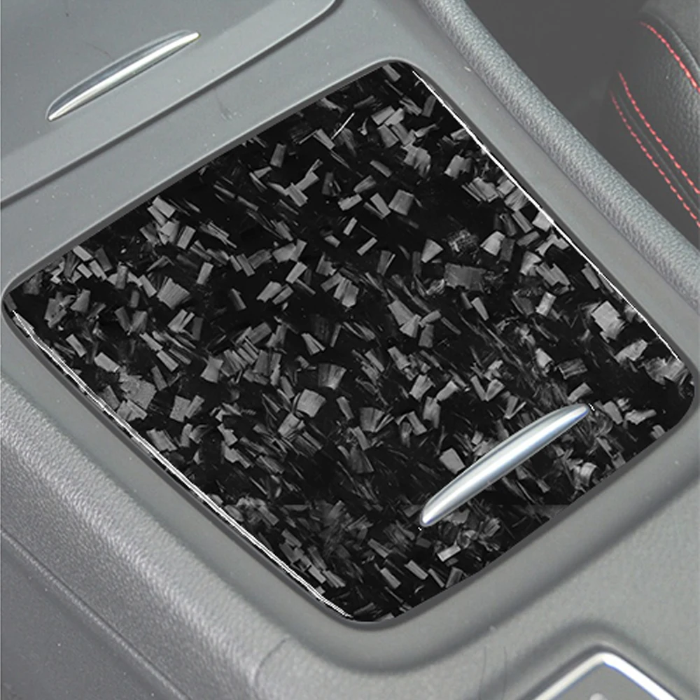 For Benz CLA C117 2014-2018 GLA X156 2015-2019 Forged Carbon Fiber Central Storage Box Cover Car Interior Accessories Sticker