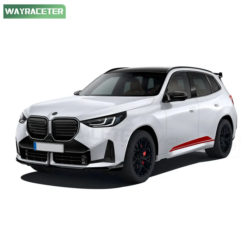 2 قطعة M الأداء ملصق مائي ألياف الكربون الفينيل الباب الجانب المشارب ملصق لسيارات BMW X3 G45 2024 2025 30e 20d M Sport M50 اكسسوارات