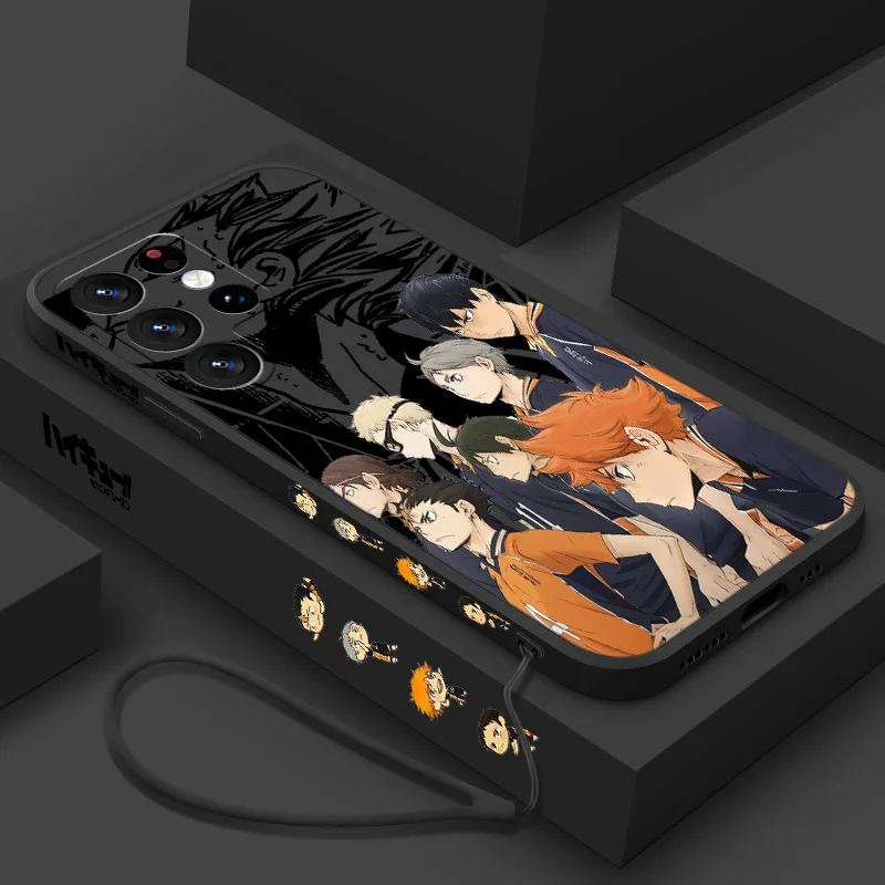 Haikyuu Hinata Shoyo Anime Phone Case For Samsung Note 8 9 10 20 M10 12 13 14 20 21 30 31S 33 51 52 62 Liquid Left Rope Silicone