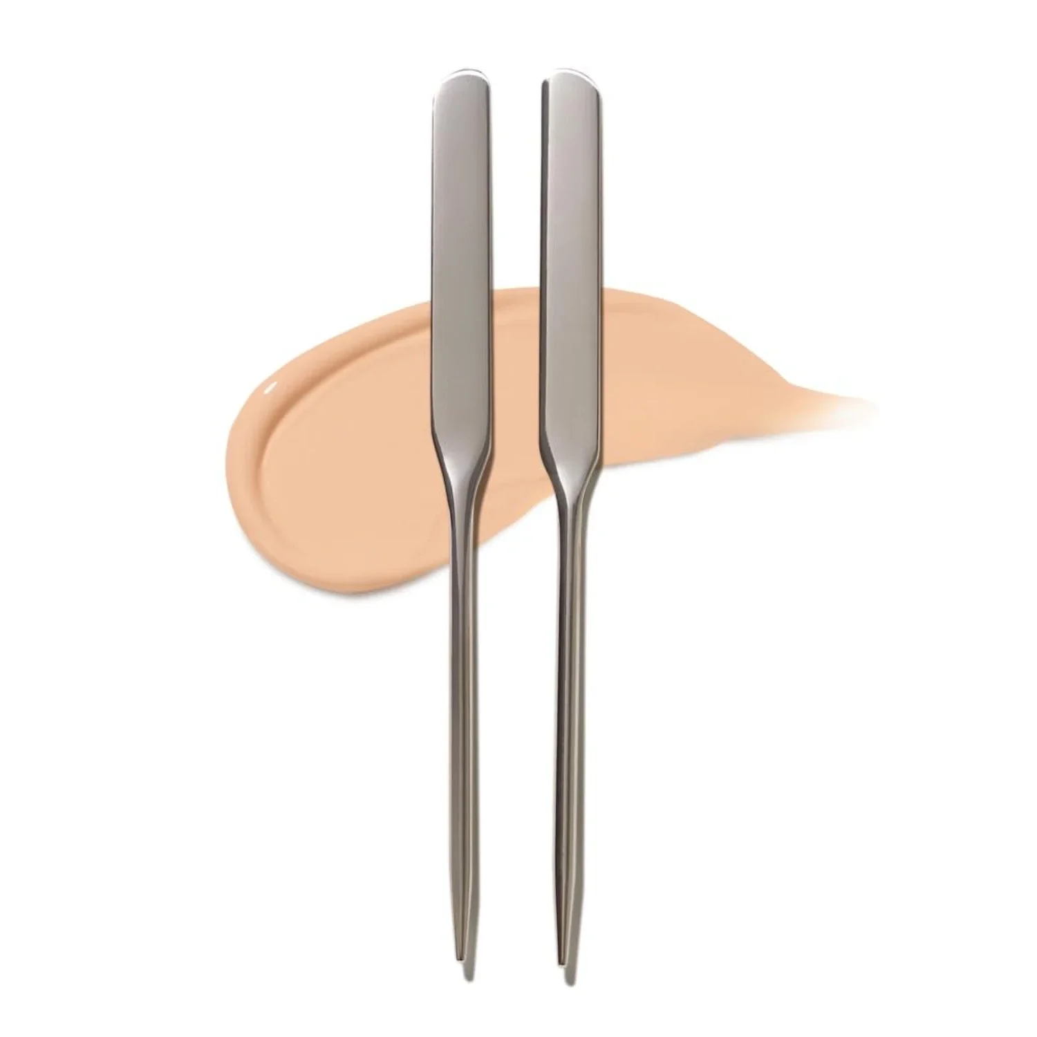 

Elevate your routine with this highly efficient stainless steel cosmetic spatula for achieving flawless makeup results. Made wit