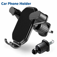 Universal Gravit Car Phone Holder with Hook Car Air Vent Clip Mount  Smartphone Stand GPS Support For 4.7-6.7in Mobile Phones