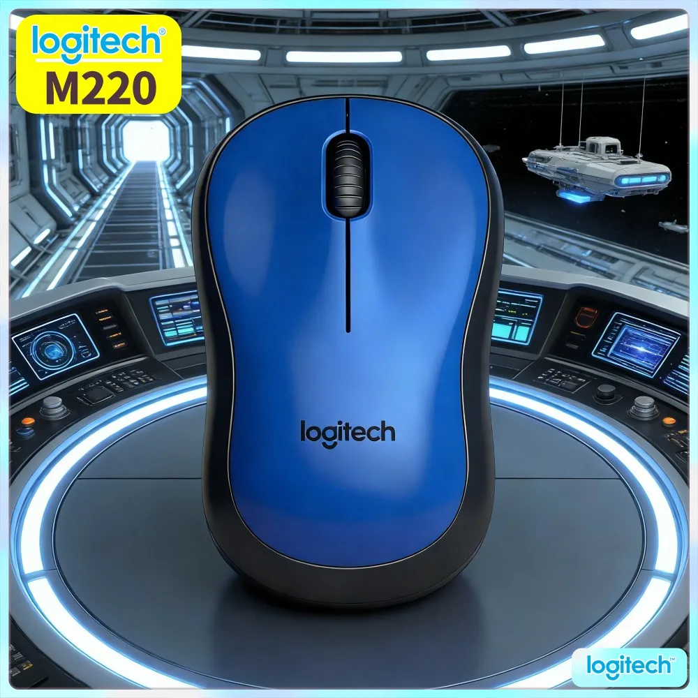 Logitech M220 2.4G Silent Noiseless Mouse Ambidextrous Shape Compact Portable For Notebook Desktop Mac Office Home PC