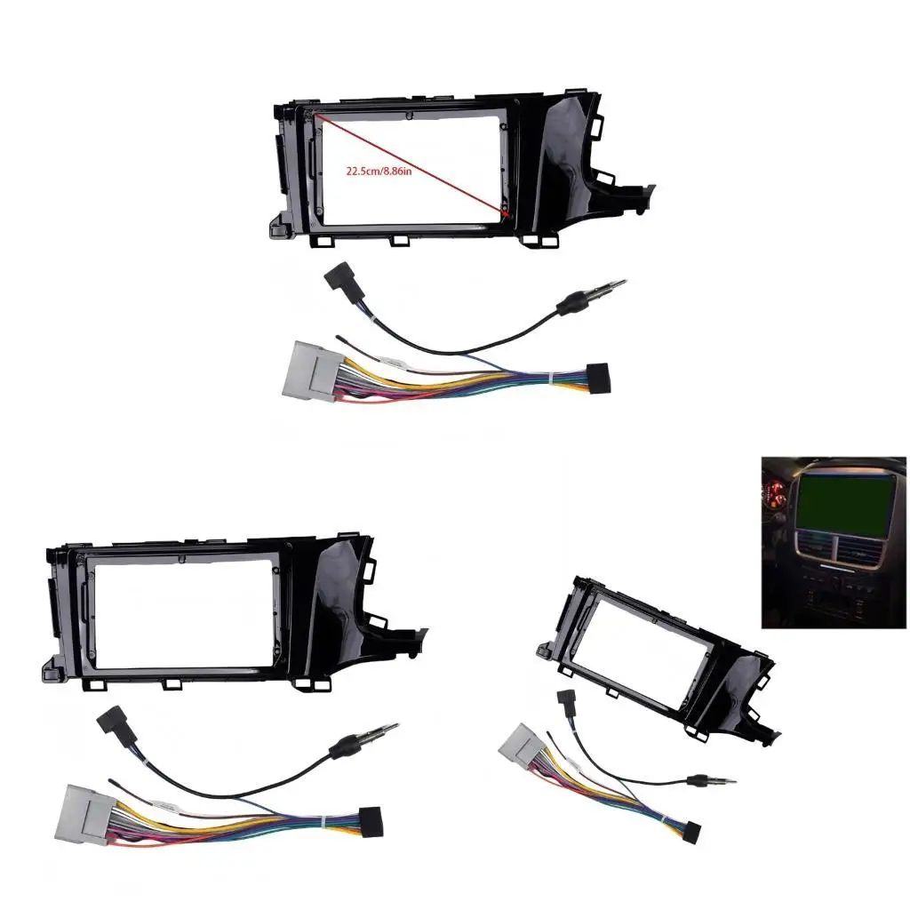 Manufacturer Fashion ABS+Metal Car radio Trim Panel With High Temperature Durability For Seamless Upgrade  