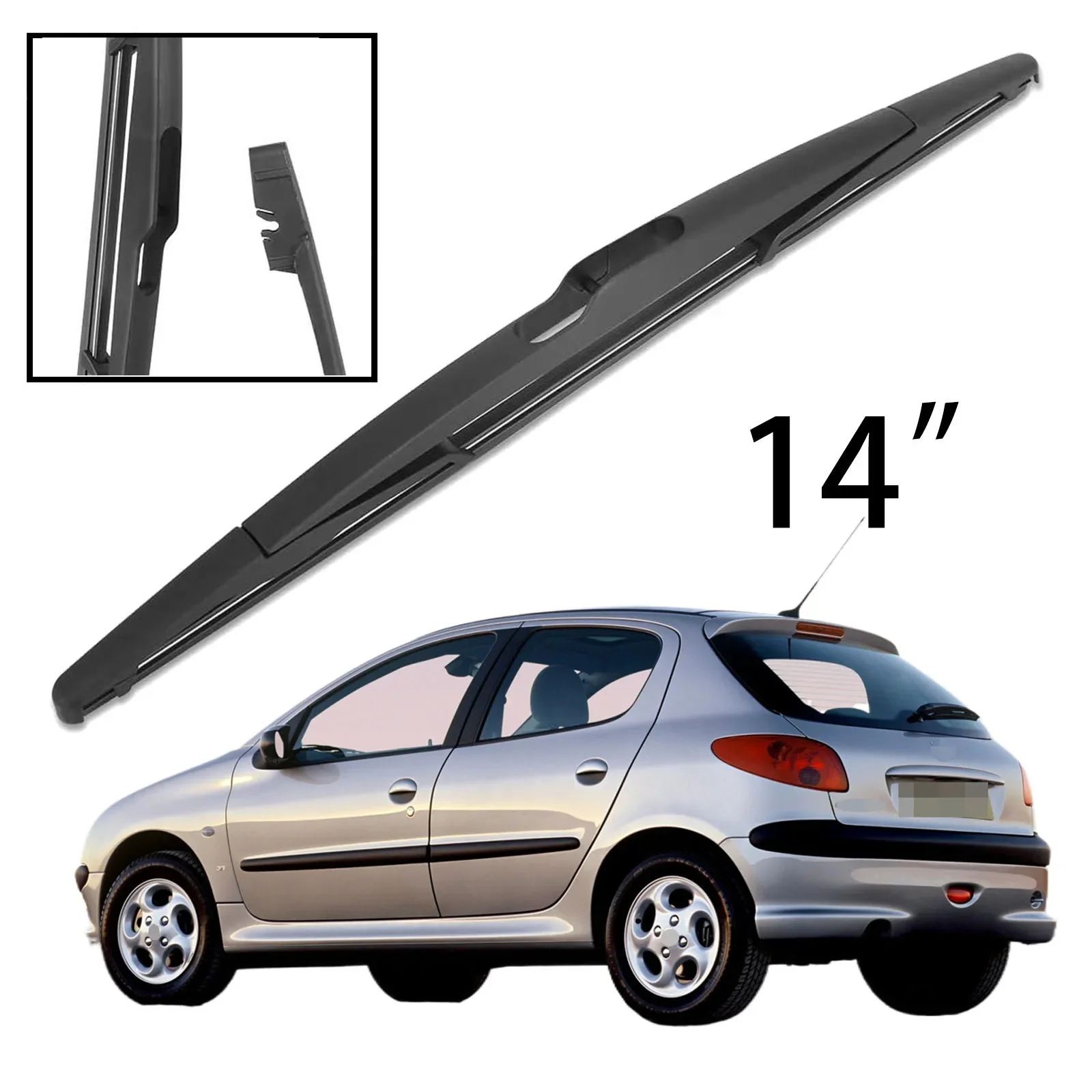 

14" Rear Windshield Windscreen Washer Wiper Blade For Peugeot 206 206+ 1998-2012 Car Accessories Accsesories