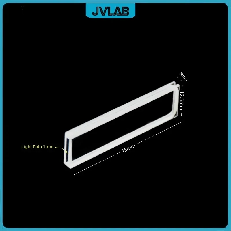 Glass Cuvette (Liquid Sample Cell) 0.4ml Light Path 1mm Absorption Cells For Spectrophotometer Frit Sintering Technology 2 / PK
