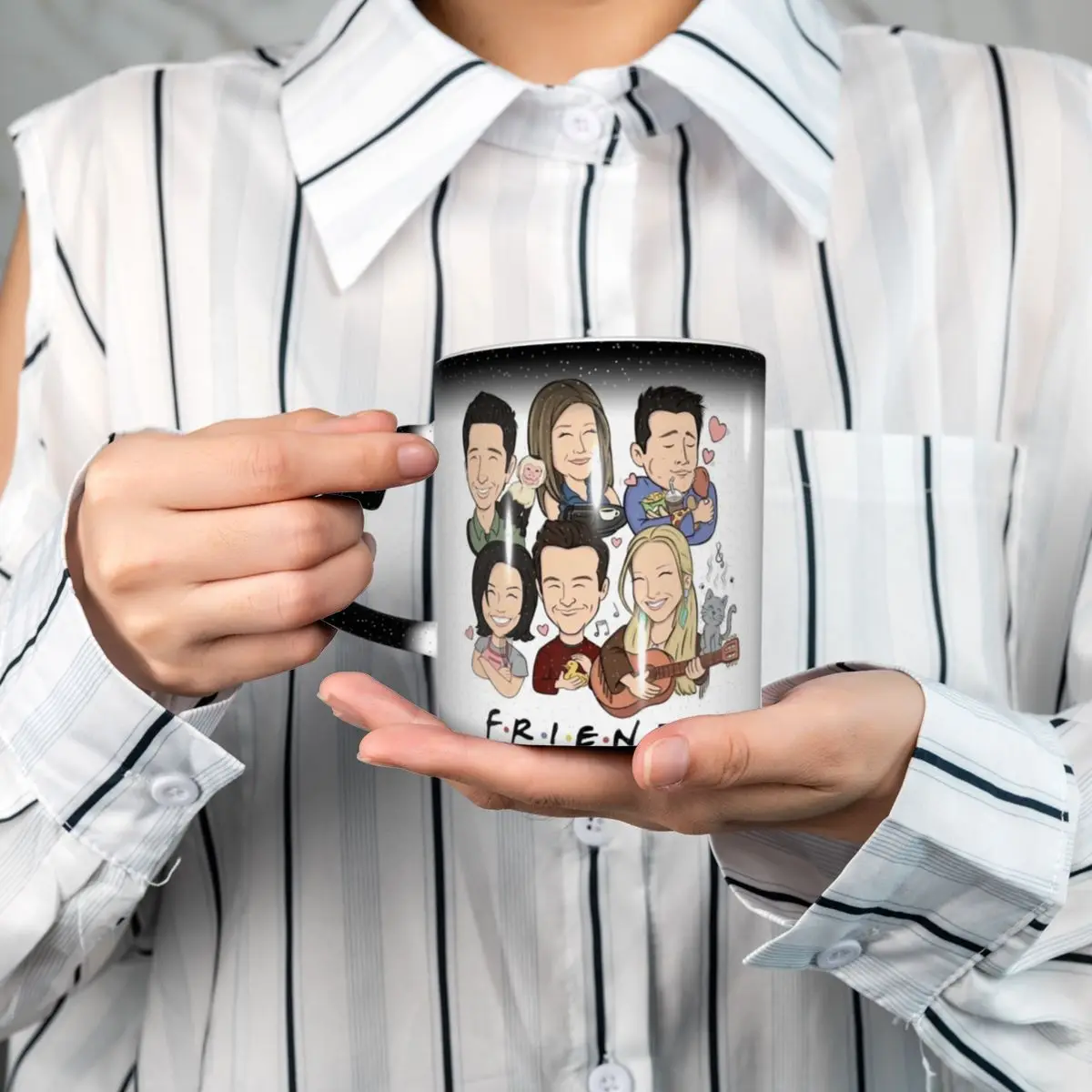 Cartoon Comic Friends TV Show Mug Funny Ceramic Coffee Cups Tea Mugs Milk Cup Drinkware Gift for Friends