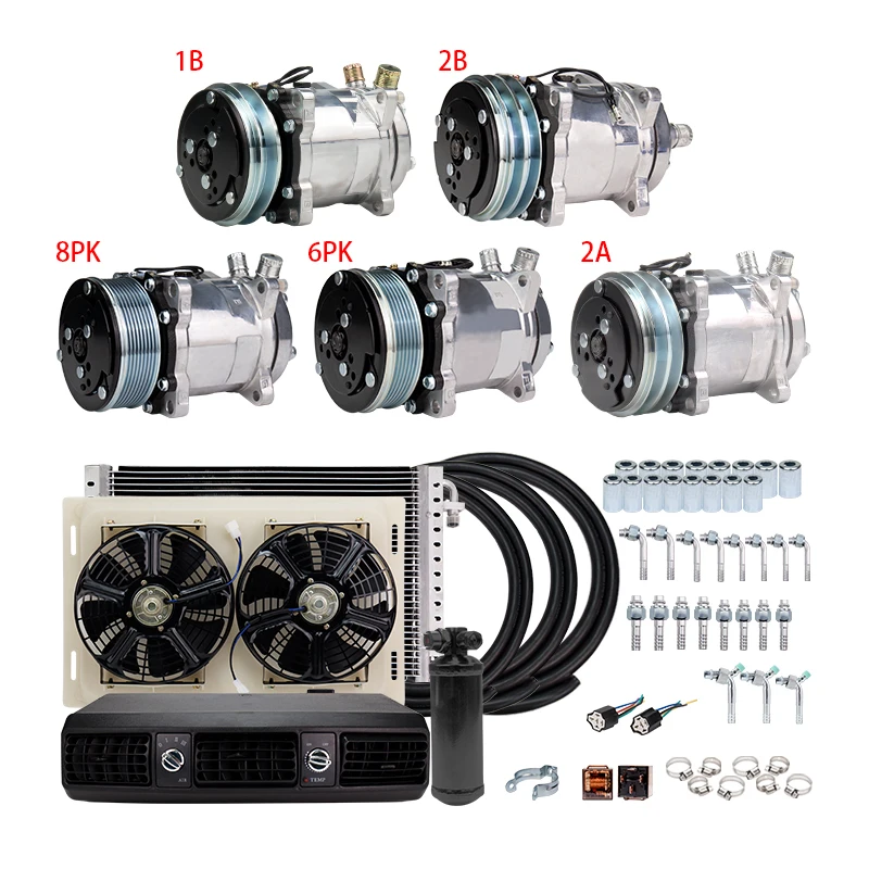 

Universal AC Air Condition Evaporator Air Vent Kit for Truck Van Tractor Jeep Street / Hot Rod Vintage Car Air Conditioning