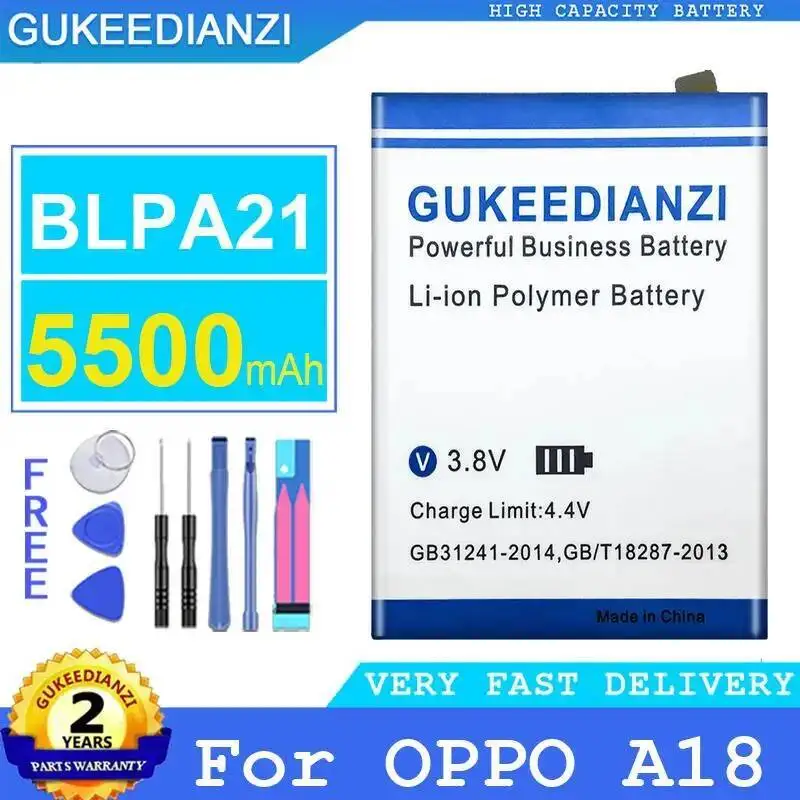

Высокоэффективный аккумулятор для мобильного телефона Oppo A18 5500 мАч BLPA21