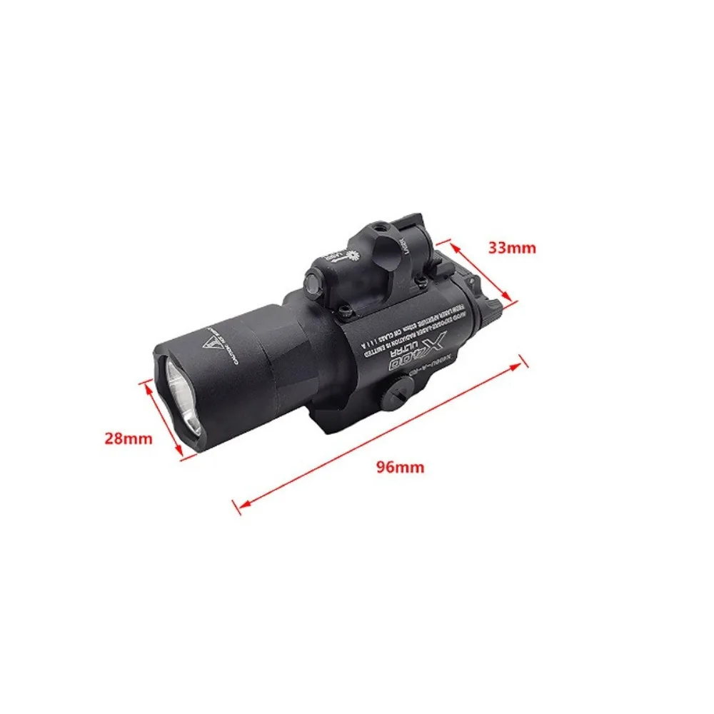 LED third gear with lighting P1 flashlight X400U red laser 500LM strong light tactical hanging lighting outdoor