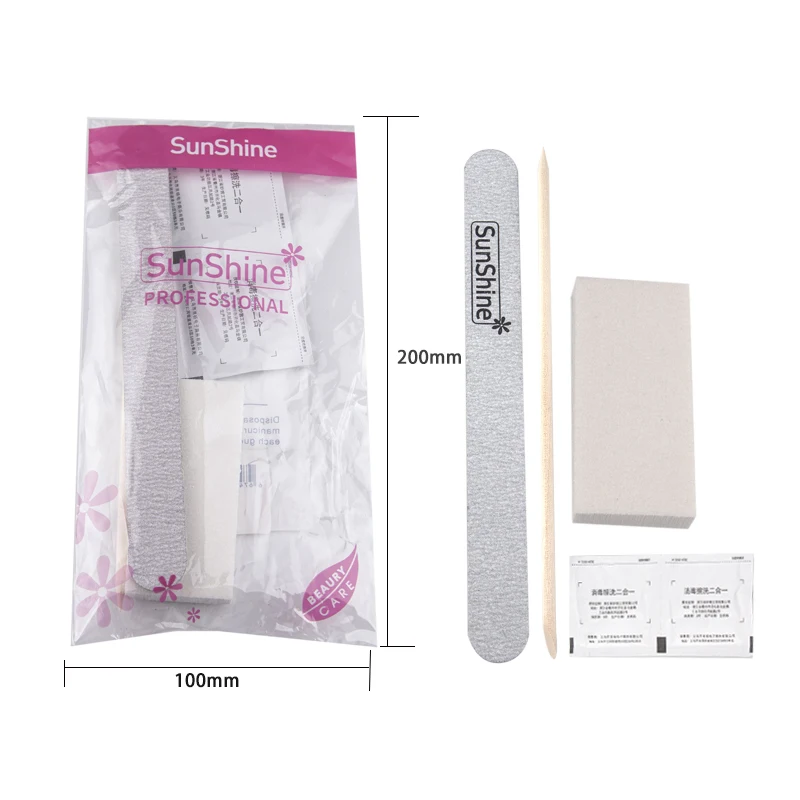 Sunshine Disposable Nail Cleaning Care Kit Mini Nail File Sticks Nail Art Tool Portable Filer Nail Accessories Manicure Supplies