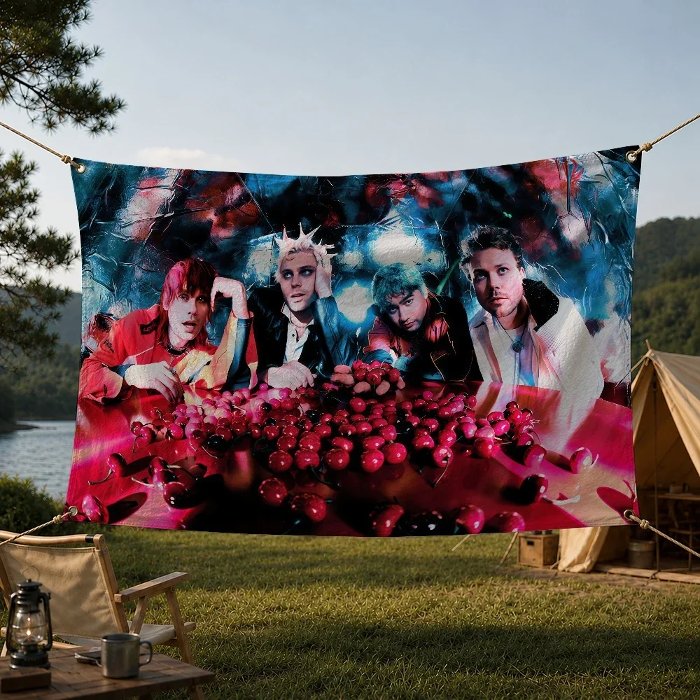 5 S-Seconds S-Summer Rock Band Outdoor Flag for Home Camping Party Club Decor Garden Yard Wall Hanging Banner