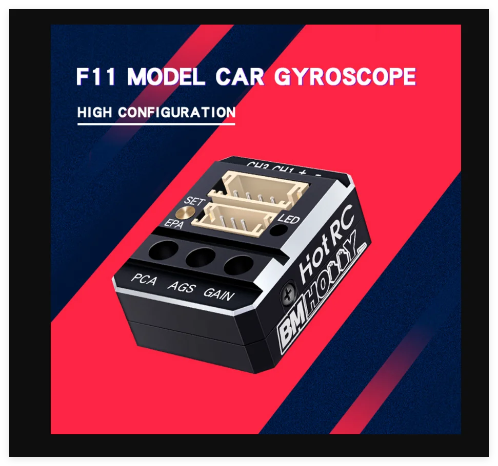 

HotRC F11 F12 Gyroscope Automatic Stability Control 3.5V-9V for RC Car Boat Remote Control Vehicle Stability System