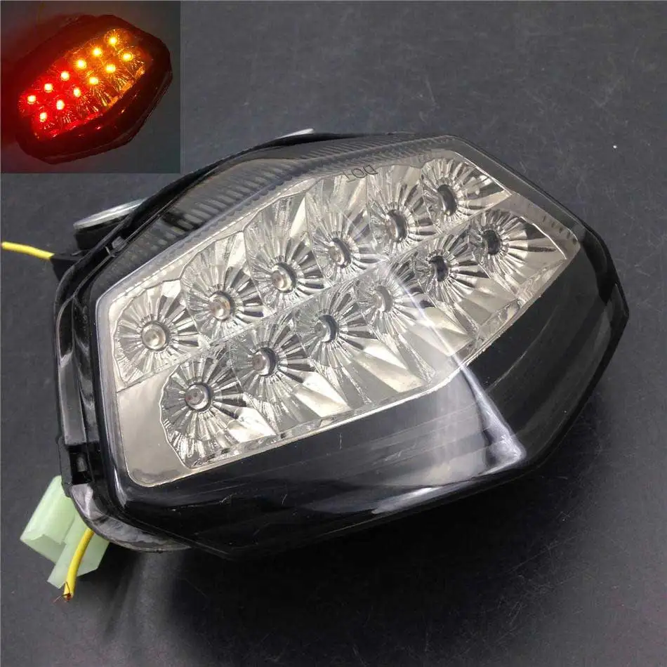 For 2008-2012 09 10 11 Kawasaki Ninja ZX250R Motorcycle LED Tail Brake Light Turn Signal Lights Bike Clear / Smoke