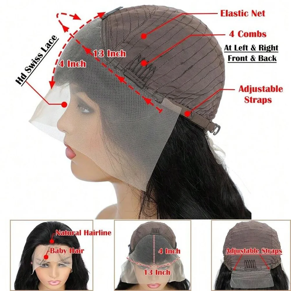 باروكات مجعدة شعر بشري للنساء 250 كثافة 13x4 مجعد HD الدانتيل الجبهة الباروكات شعر الإنسان مع نهاية دوامة موجة المياه الدانتيل شعر مستعار أمامي