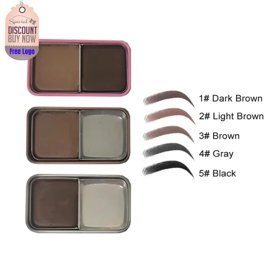 Custom 5colors Eyebrow Cream&Soap with Brush Waterproof Long Lasting Styling Wax Quick-drying Easy To Apply Bulk Makeup