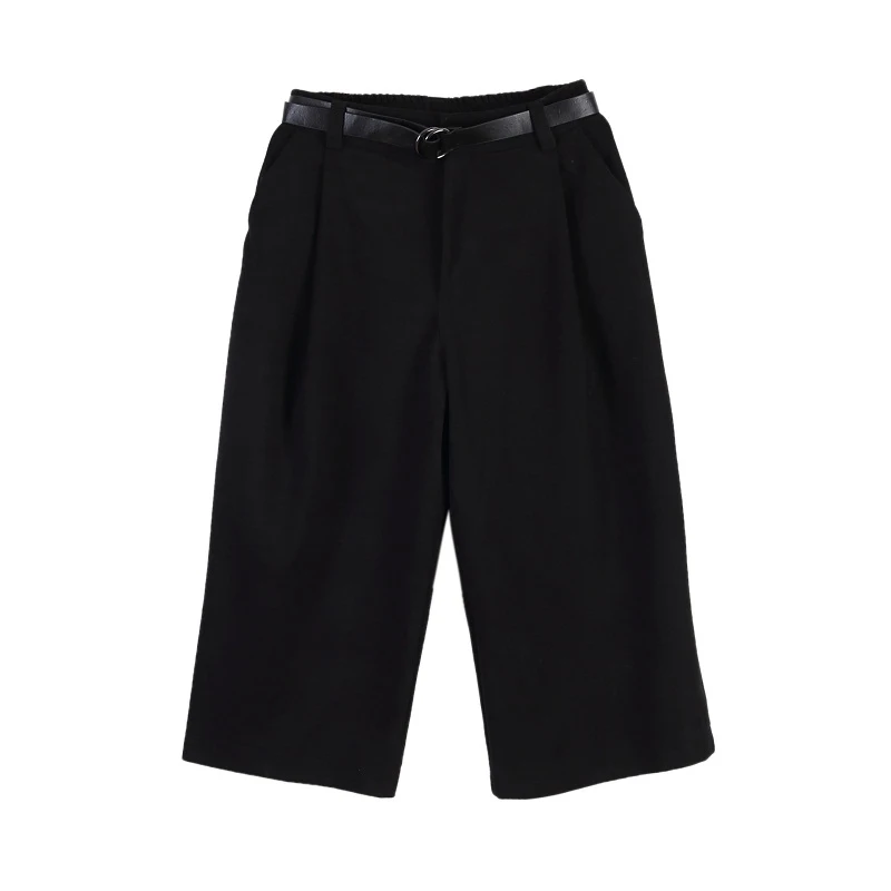 Luzhen cor sólida em linha reta calças cortadas dos homens 2025 verão nova alta qualidade streetwear solto original calças casuais jy3618