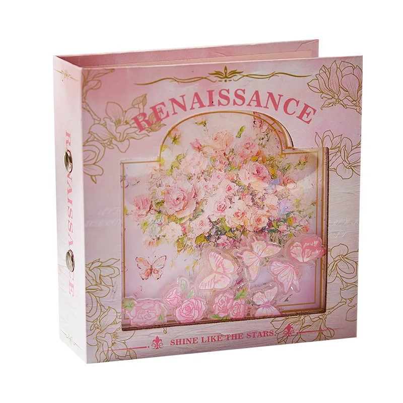 Picture 6: 2Pcs 1-Pocket Vintage Oil Painting Loose Leaf Photocard Binder for 3 Inch Polaroid Picture Card Storage Album