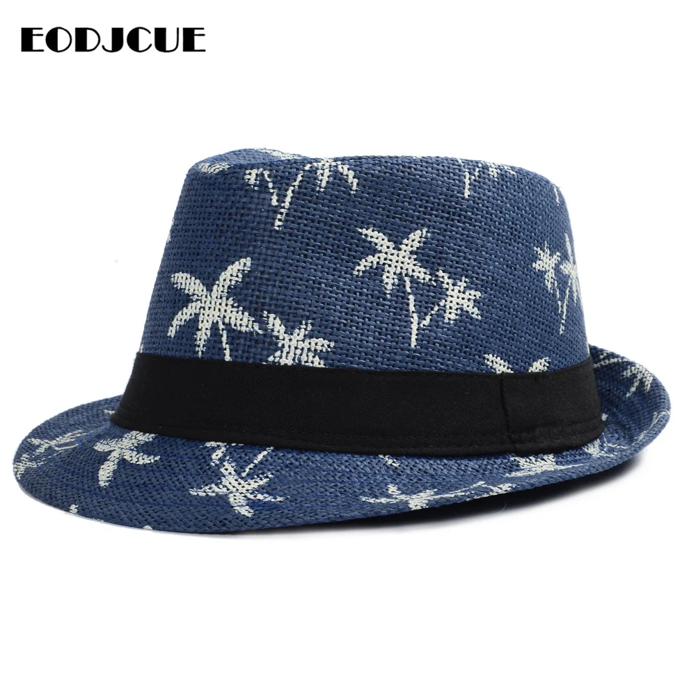 Wholesale Summer Fedoras Hat Panama beach Straw Hat Men Outdoor Sun Visor Hat Jazz Caps Women Men