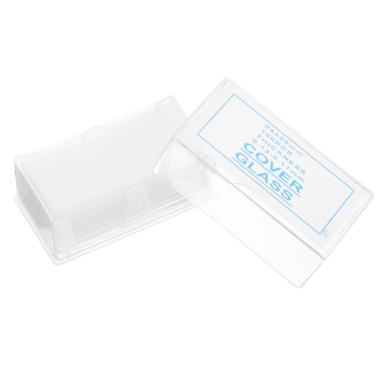 

100Pcs Glass Microscope Slides Compact Storage Box Smooth Edges Prevent Scratching Specimens Slides for Microscope