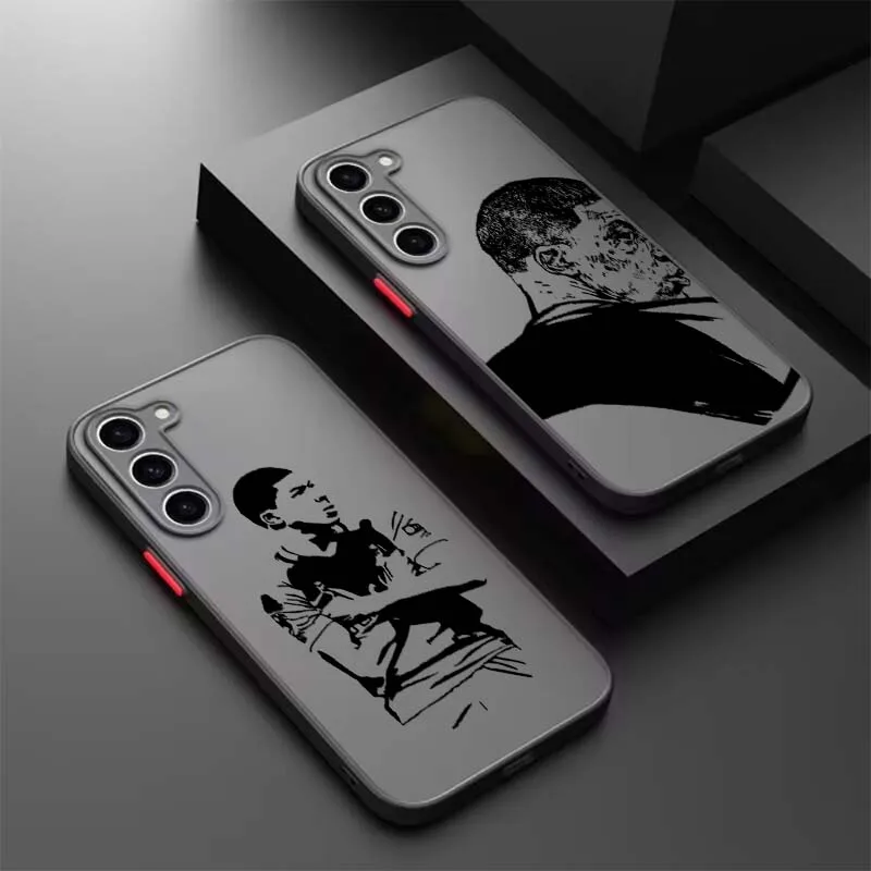 Football Stars No.10 Man Art For Samsung A72 A71 A55 A54 A53 A52 A51 A35 A25 A17 A15 A14 5G Frosted Translucent Phone Case