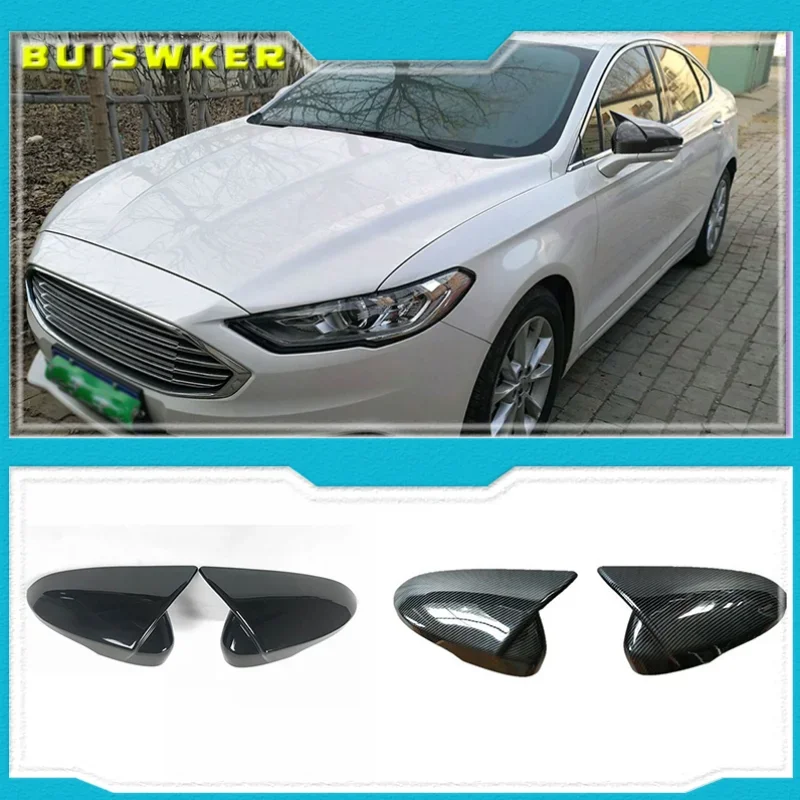 

For Ford Mondeo MK5 2014-2019 MKV 5 Covers 2015 2016 2017 2018 Black Side Wing Mirror Caps Car accessories