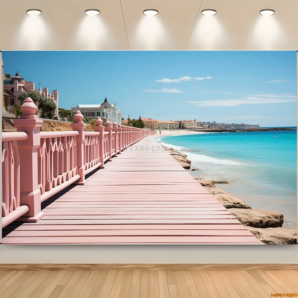 ST-04ฉากหลังสำหรับภาพถ่ายทิวทัศน์ชายหาดธรรมชาติเขตร้อนท้องฟ้าทะเลต้นปาล์มฤดูร้อนวันหยุดพักผ่อน