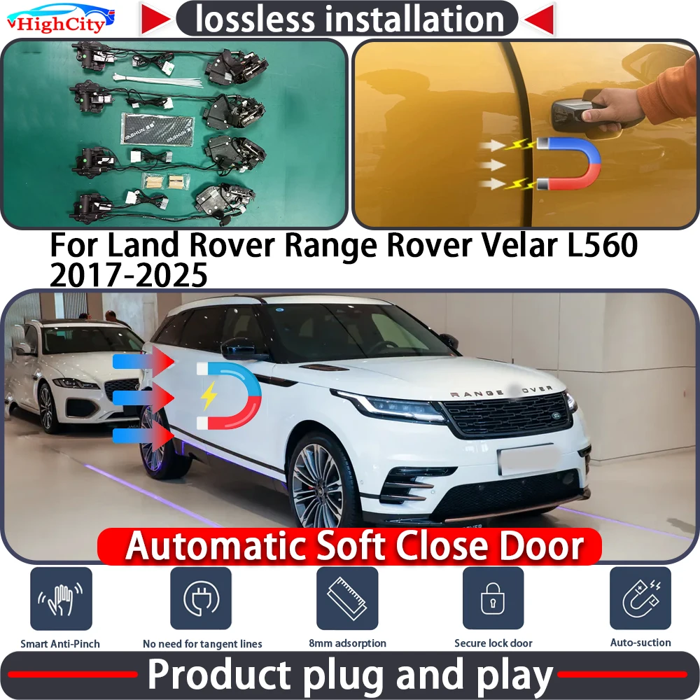 

HighCity Electric Closing Door Lock Actuator for Land Rover Range Rover Velar L560 2017-2025 Soft Close Power Latch System Auto