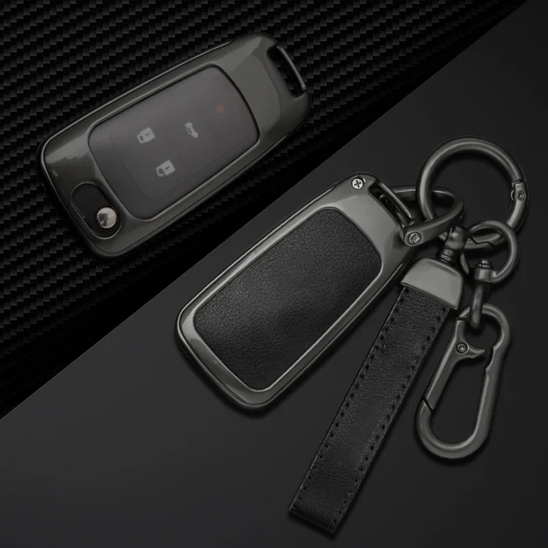 Zinc Alloy leather car key case cover for Chevrolet Camaro Cruze SS Sonic spark Aveo Epica for Buick LaCrosse encore GL8 Regal