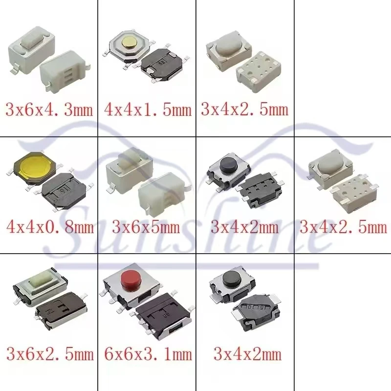 Sunshine Car Remote Control Key Touch Switches Tactile Push Button Switches For Hyundai Nissan Honda VW Toyota Kia Peugeot