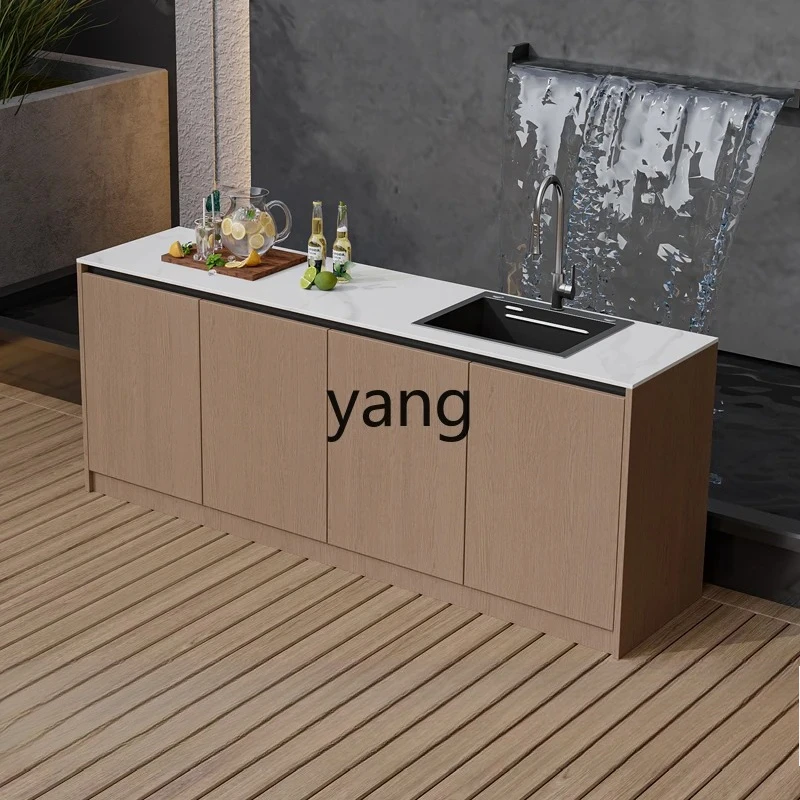 lmm1  Outdoor Slate Operating Table Courtyard Pool Integrated Basin Garden Villa Company Tea Bar
