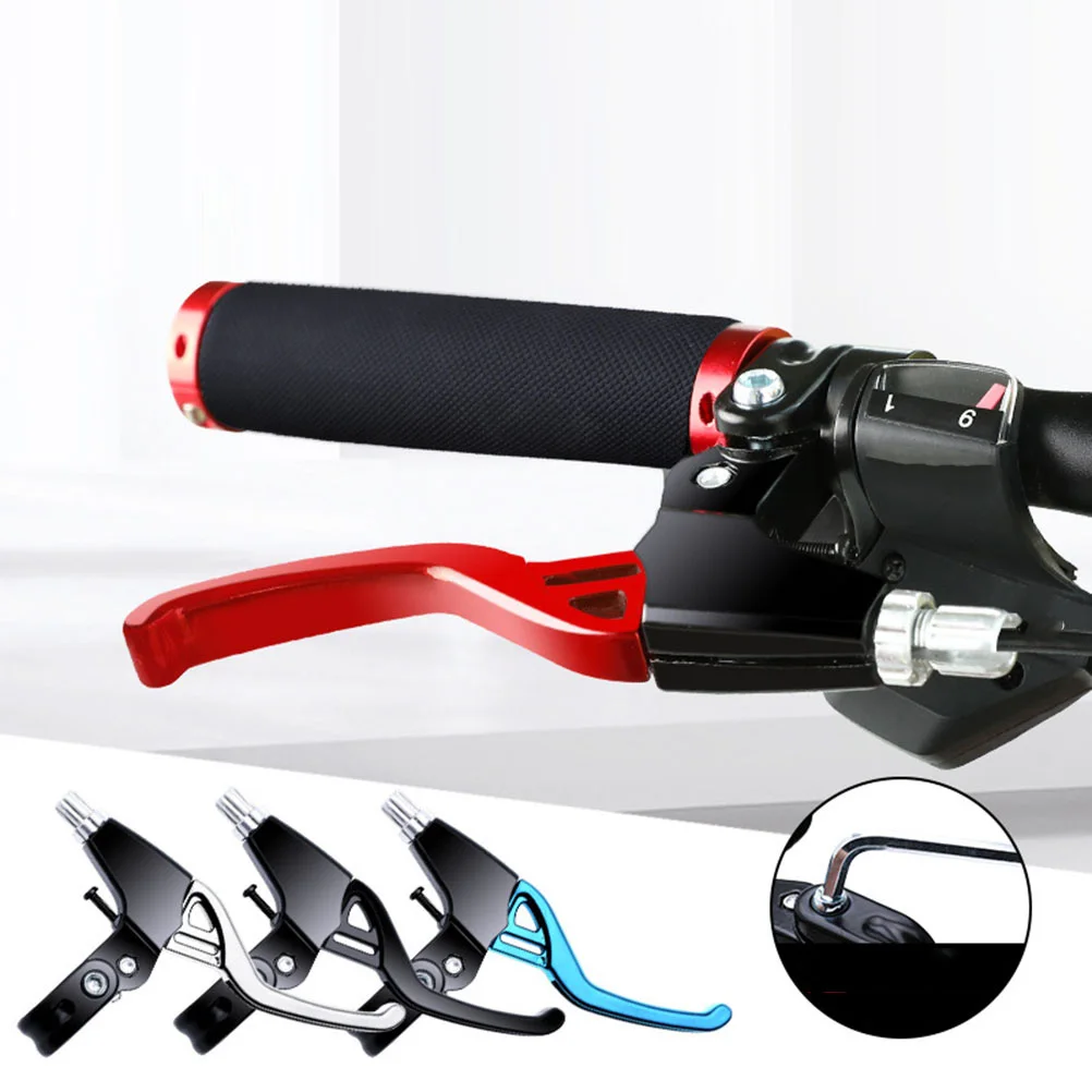 1Pair Aluminum Alloy Brake Lever Resistant Folding Bike Handbrake Compatible with Mountain Road Bikes Black 22mm