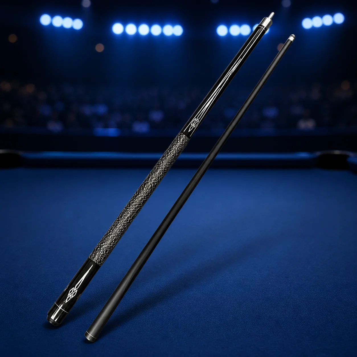 高品質ビリヤードキューセット、125mmチップ、1-2スプリットプールキュー、収納ケース付き、完璧なホリデーギフトの選択
