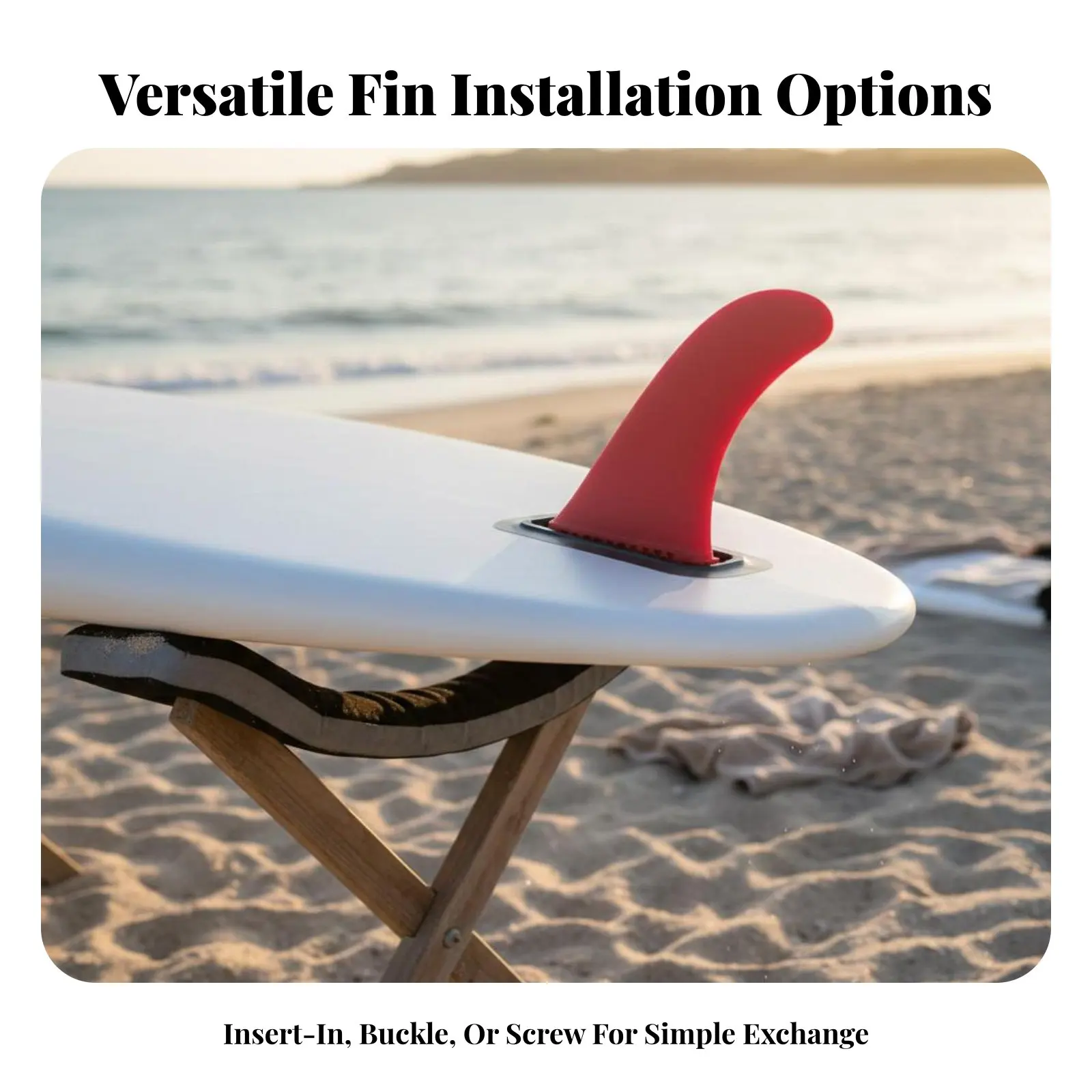 

Insert Paddleboard Fin Easy Installation Insert Stand-up Paddleboard Fin No Tools Needed Strong & Long-Lasting