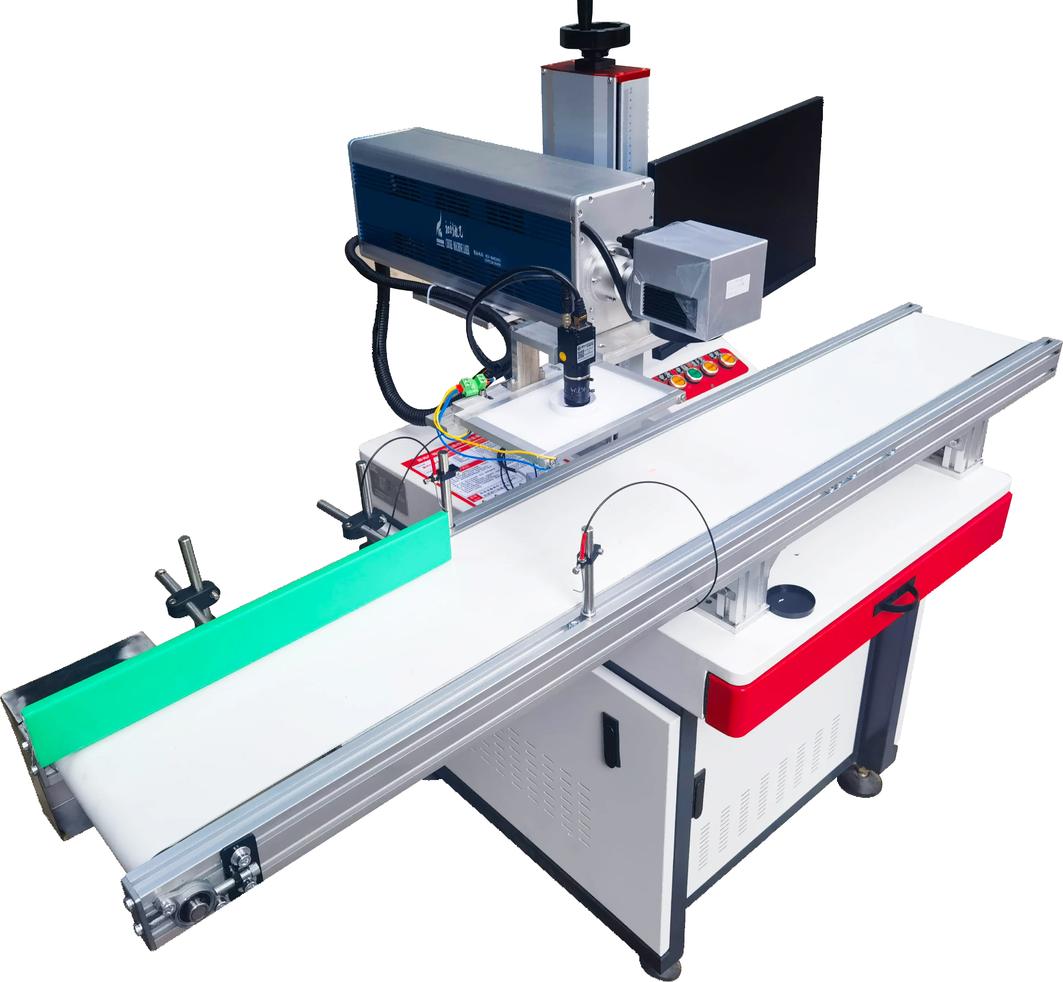 High precision visual positioning inline CO2 marking machine 30W 35w production valid period
