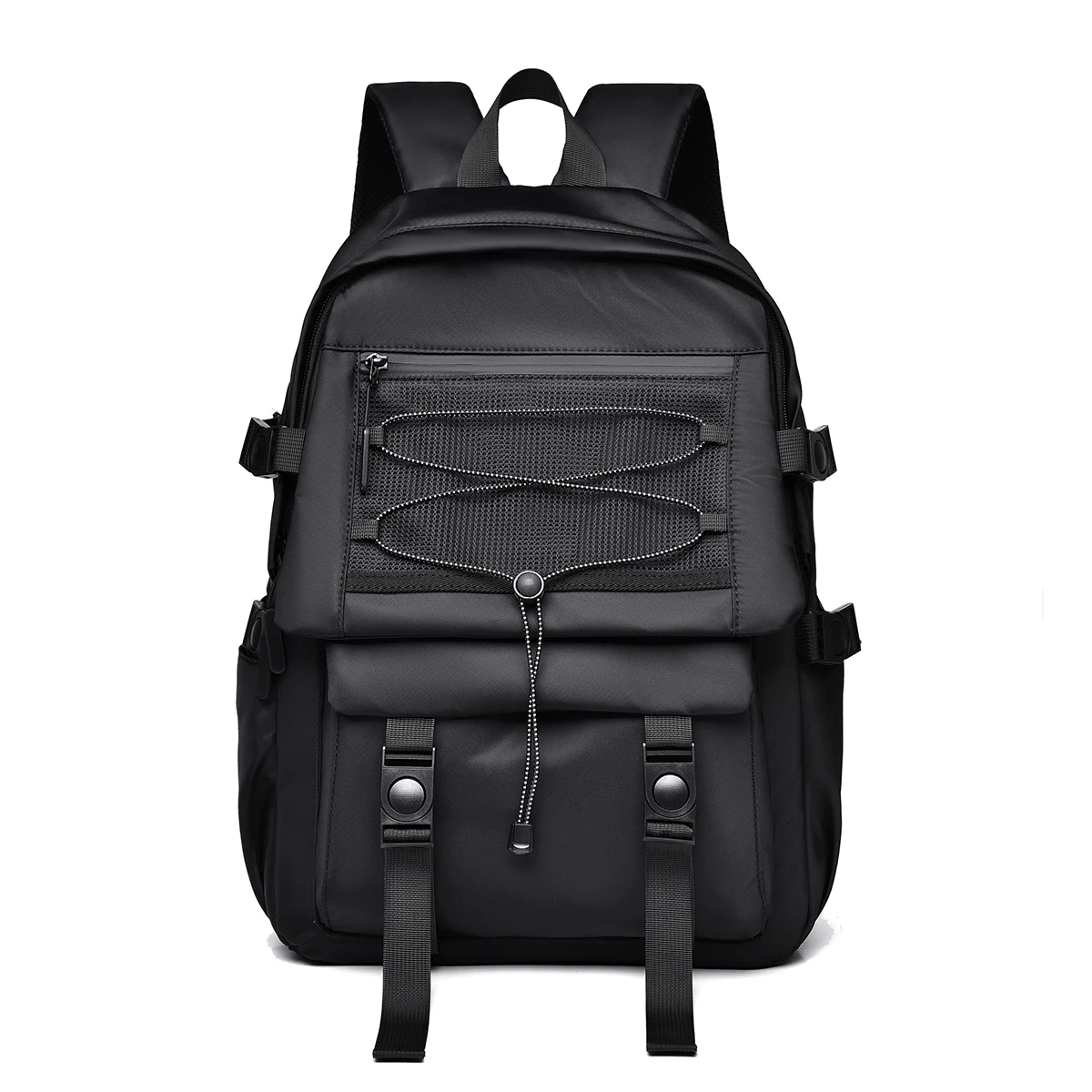 

Men's black casual travel backpack 15.6-inch laptop, work backpack, business computer bag