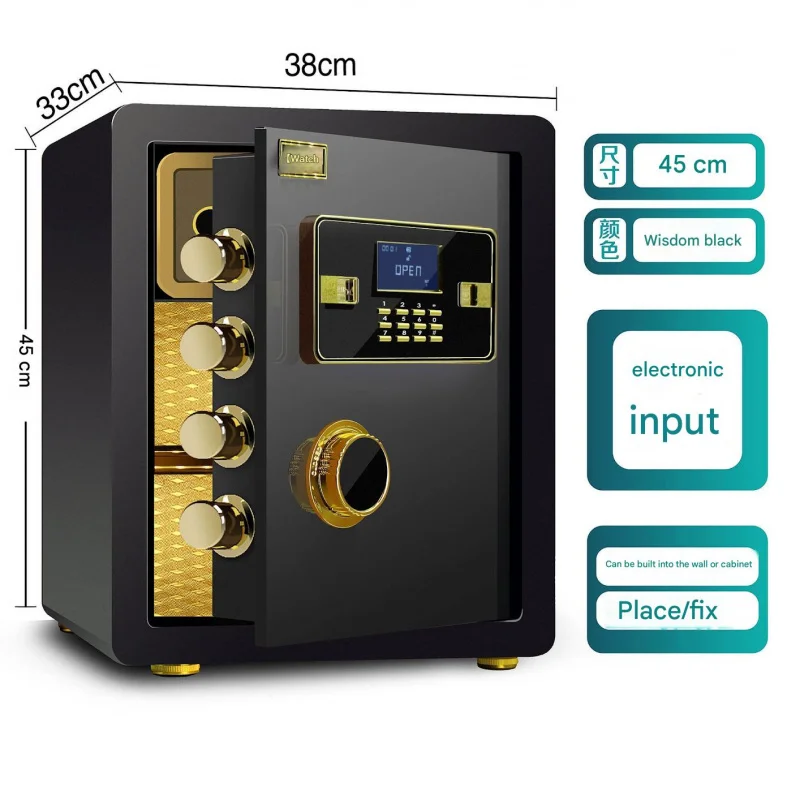 custom.High Security Luxury Fingerprint Safe Box Office Used Safe Deposit Box