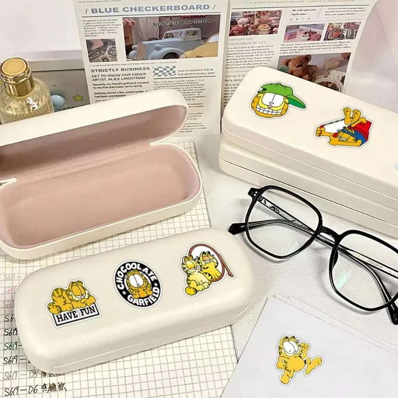 50pcs Garfield Expression Stickers Cute Cartoon Children’s Stationery Water Cup Luggage Laptop Waterproof Decorative Stickers