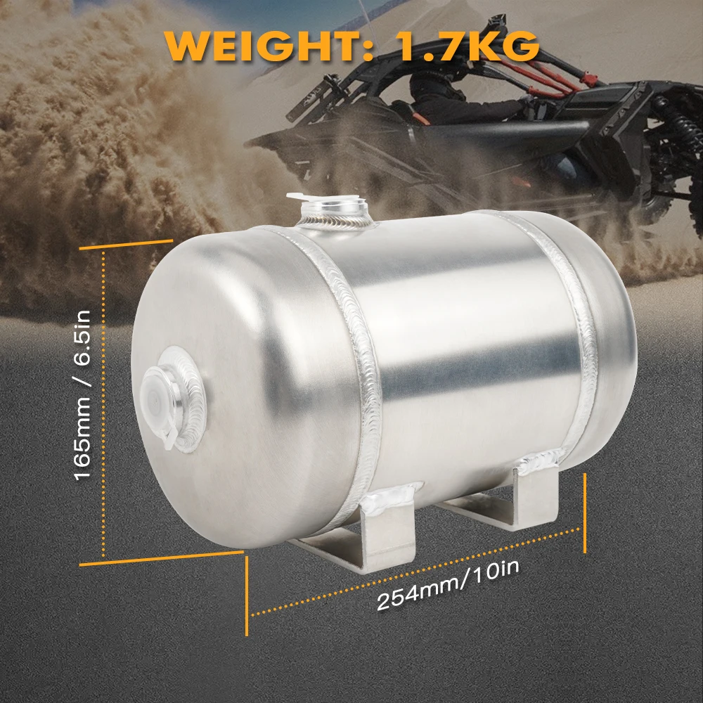 ATV UTV 4L 1 Gallon Compressed Air Tank Heavy Duty High Volume Air Output Aluminum 254*165mm 10*6.5in 1.7kg Accessories