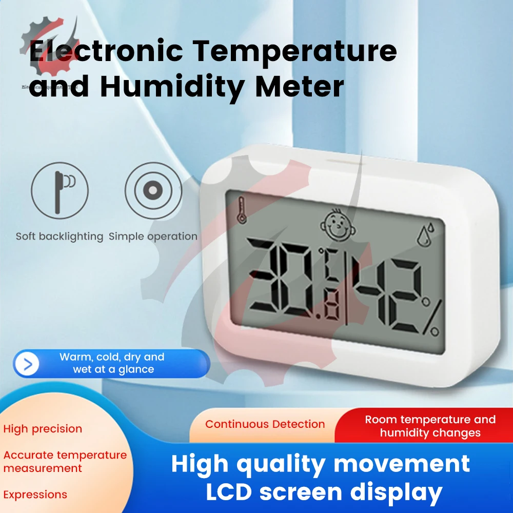 LCD Digital Thermometer Hygrometer Indoor Household Mini Temperature Humidity Meter Electronic Weather Station High Precision